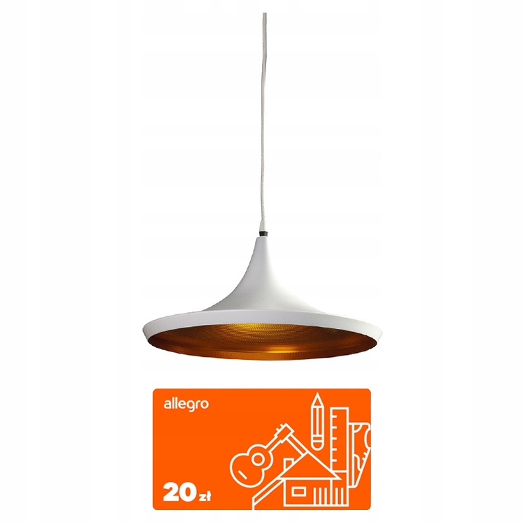 LAMPA WISZĄCA AZZARDO CHINK AZ1342 BIAŁA / ZŁOTA