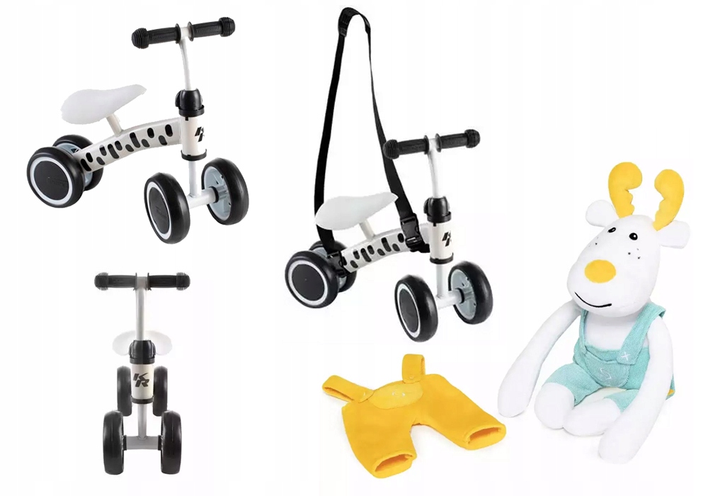 Jeździk pchacz rowerek biegowy lekki dla dzieci + Pluszak!