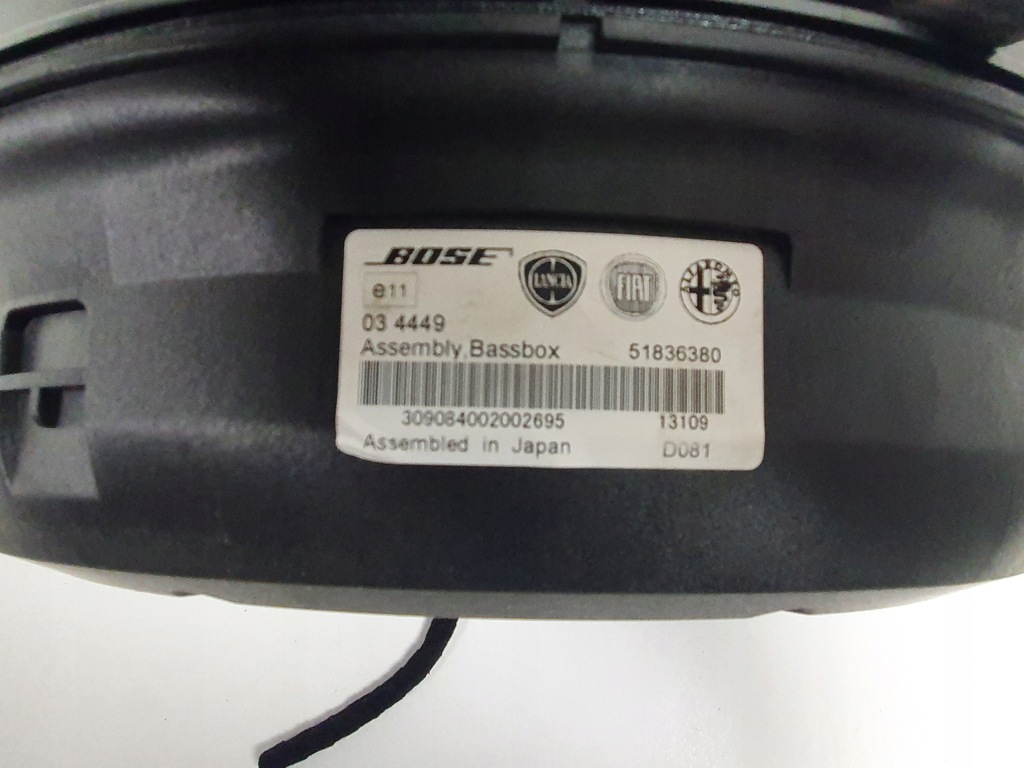 ALFA ROMEO GIULIETTA MITO SUBWOOFER BOSE 51836380 11366833232