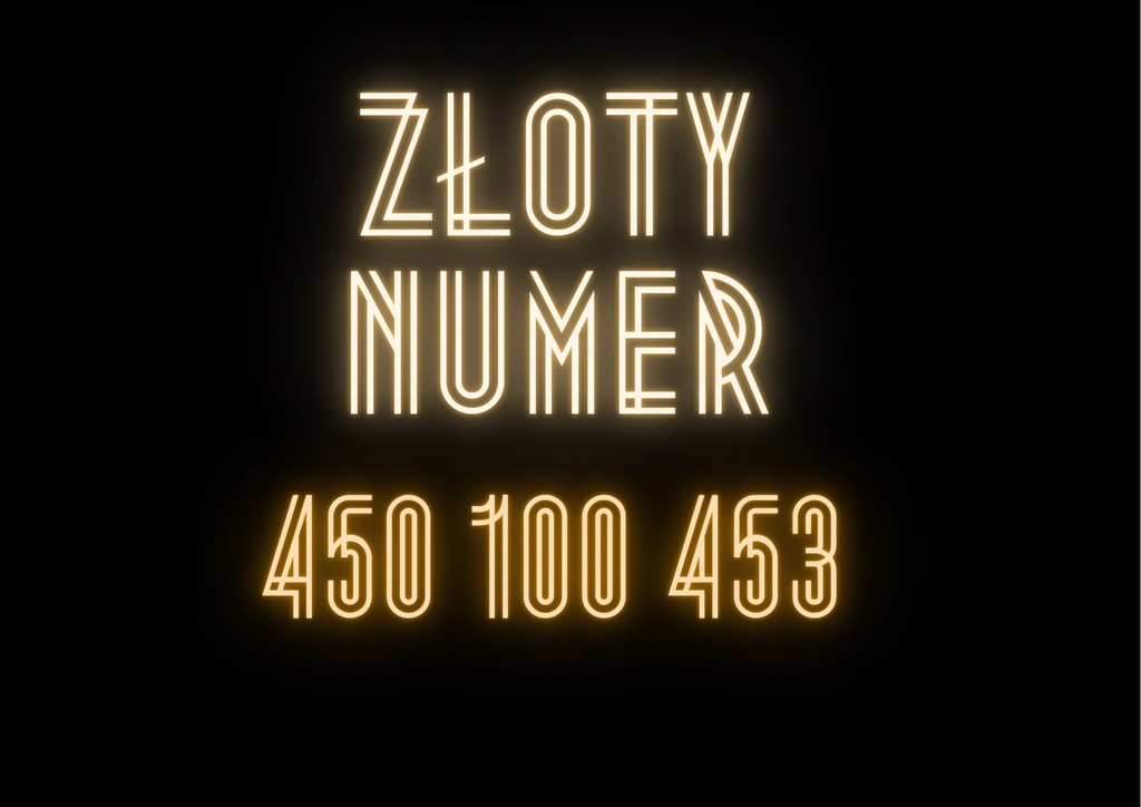 Złoty Numer 450 100 453 - Prestiżowy i Nietypowy !