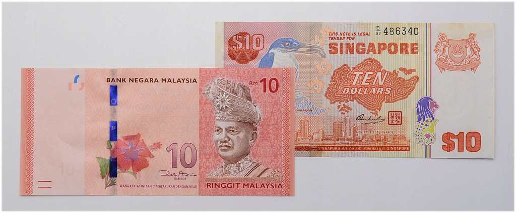 11.ez.Singapur, Malezja,Zest.Banknotów szt.2, St.1