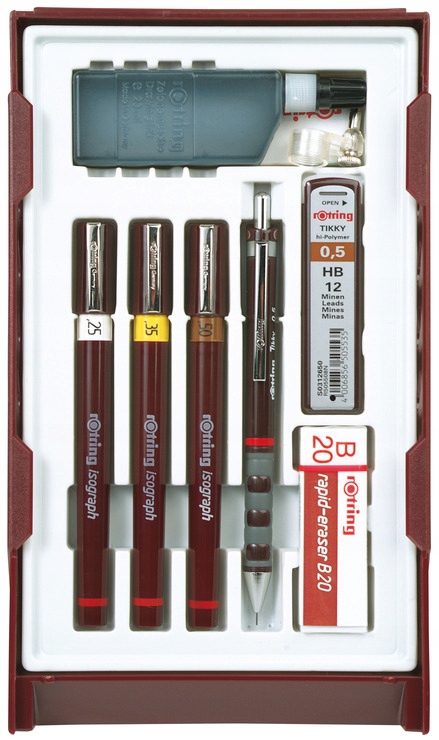 Rapidograf Isograf Rotring 0,25 0,35 0,50