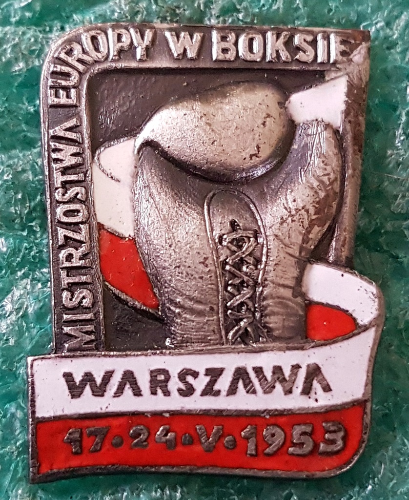 ODZNAKA MISTRZOSTWA EUROPY W BOKSIE WARSZAWA 1953 11256789710