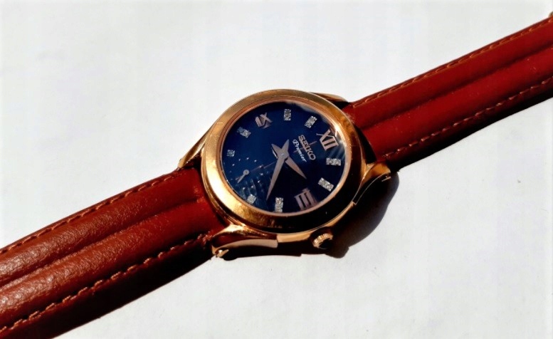Znakomity, damski zegarek Seiko Premier 6G28-00N8