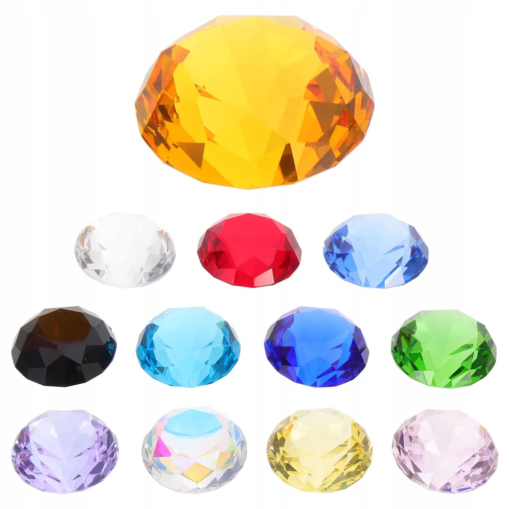 Crystal Diamond Glass Decor Red Gems 12 Pcs 13779225743 oficjalne