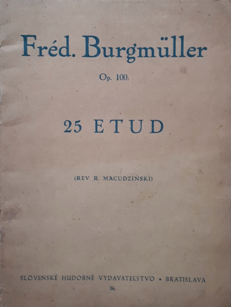 FRED. BURGMULLER OP. 100. 25 ETUD