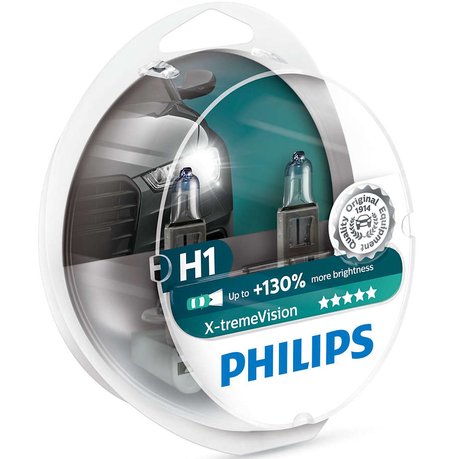 PHILIPS X-TREME VISION H1 55W 12V +130% światła FV