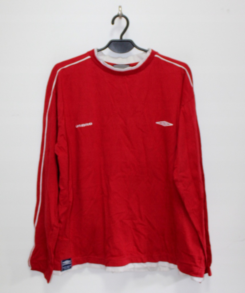 UMBRO sport Czerwona koszulka z długim rękawem M