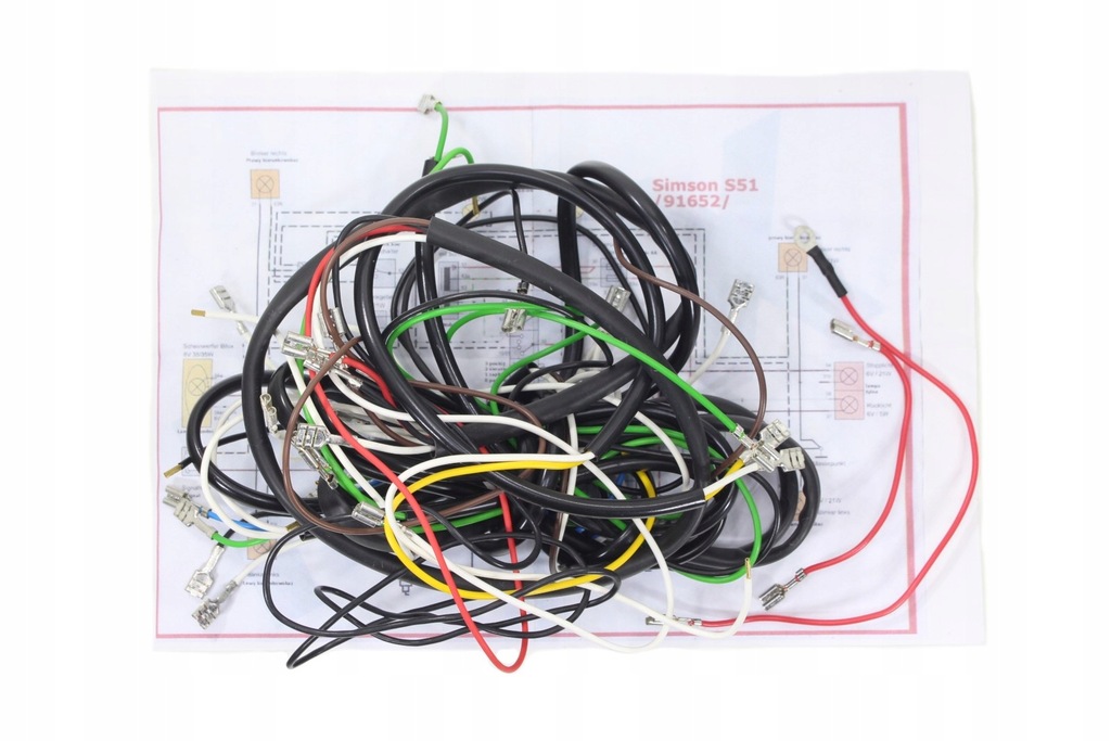 INSTALACJA ELEKTRYCZNA SIMSON S50 S51 S70 CZARNA M