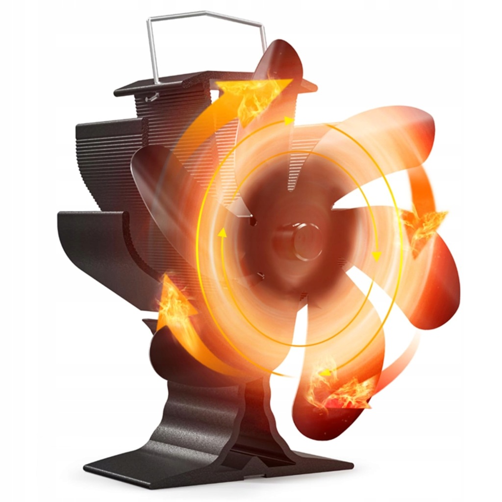 Wentylator kominkowy Signstek z 6 łopatkami