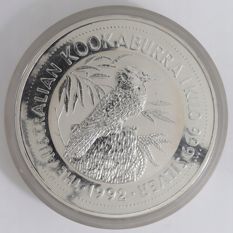 30 dolarów - Australia - Kookaburra - 1kg - 1992r