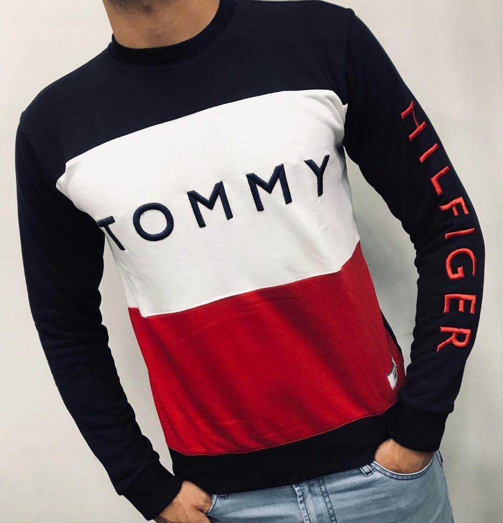 BLUZA TOMMY HILFIGER MOD_7104 3 KOLOR IN 1 - xxL