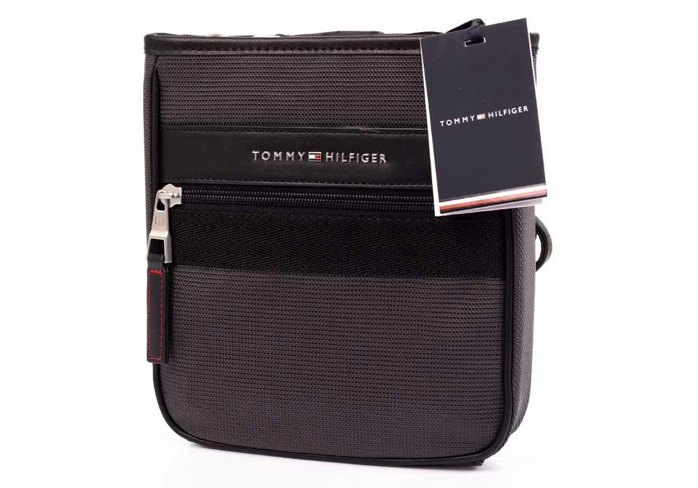 TOMMY HILFIGER TORBA LISTONOSZKA CROSSOVER GREY