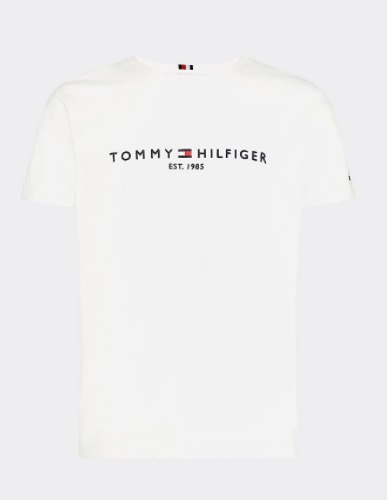 TOMMY HILFIGER BIAŁY T-SHIRT Z LOGO__L