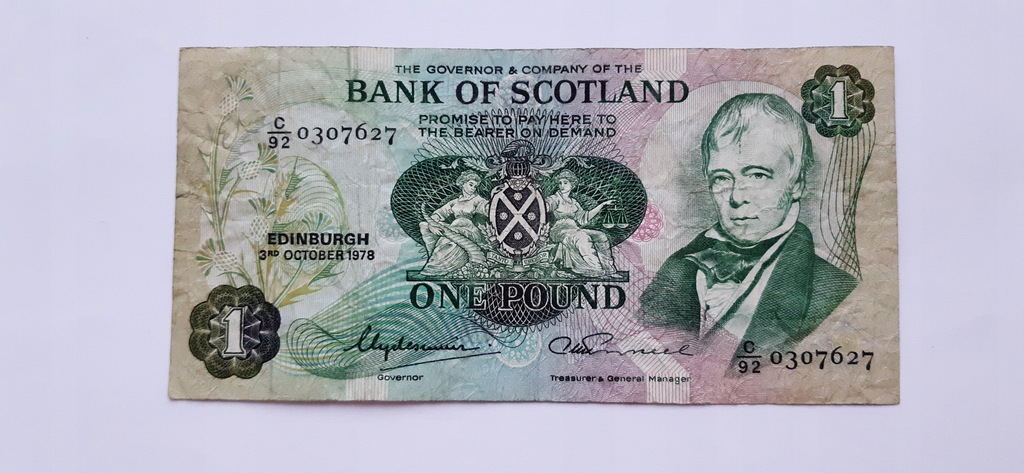 Banknot Szkocja 1 Funt Pound 1978 rok (27)