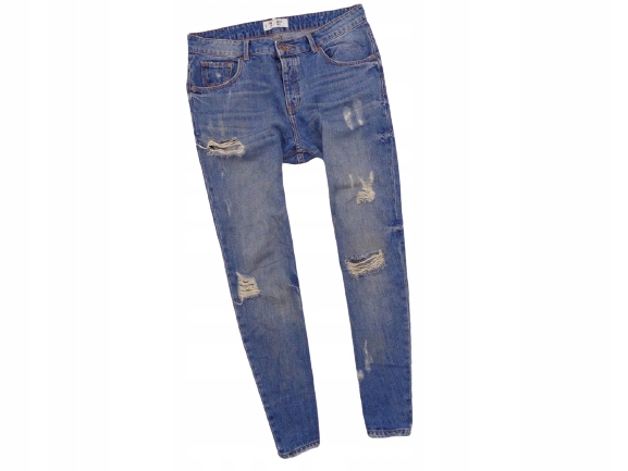 38-40 MANGO DAMSKIE SPODNIE JEANS BLUE W9'