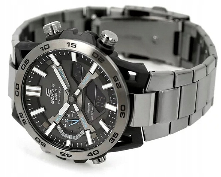 ZEGAREK MĘSKI CASIO EDIFICE ECB-2000DC-1A SOLARNY KARBON BLUETOOTH WR100