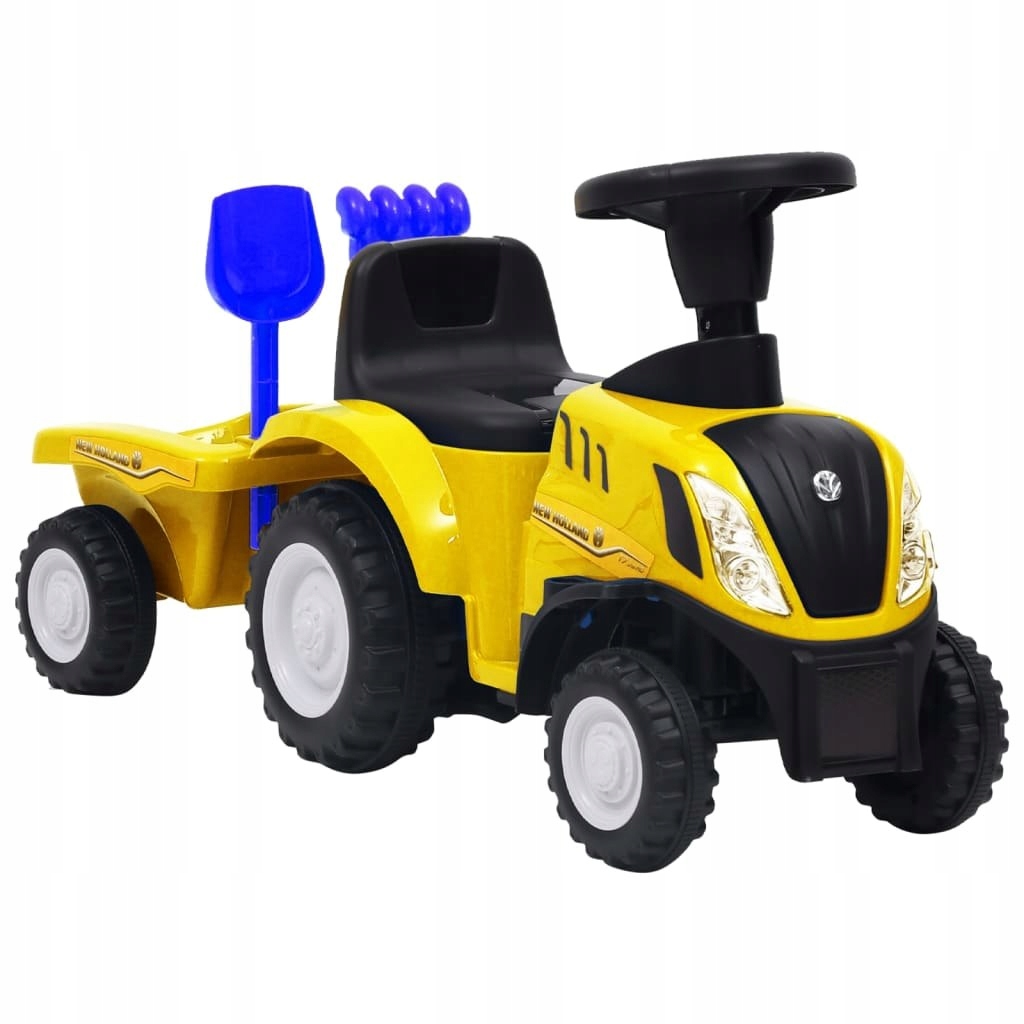 VidaXL Traktor dla dzieci New Holland, żółty