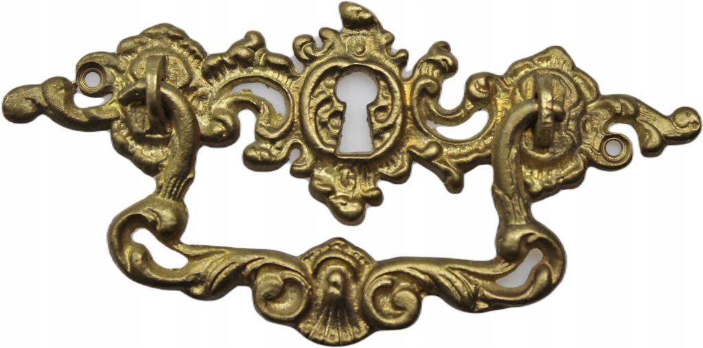 Otwarcie do szuflady mosiężne z dziurką od klucza