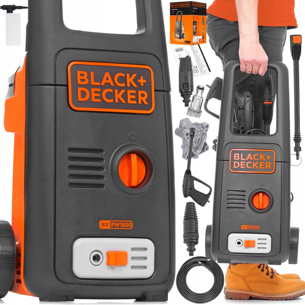 MYJKA CIŚNIENIOWA BLACK&DECKER 1500W TURBO ALU