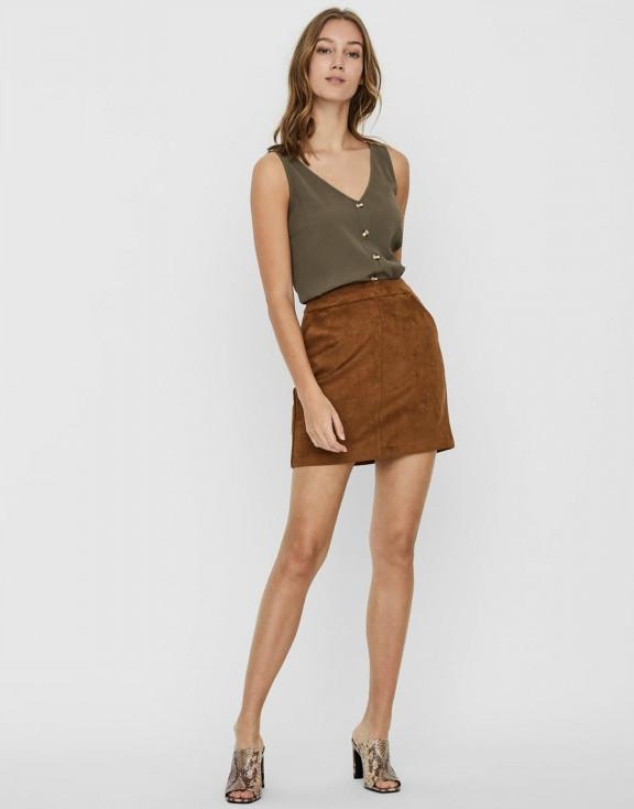 T1S507*VERO MODA TOP KHAKI NA RAMIĄCZKACH XL S00