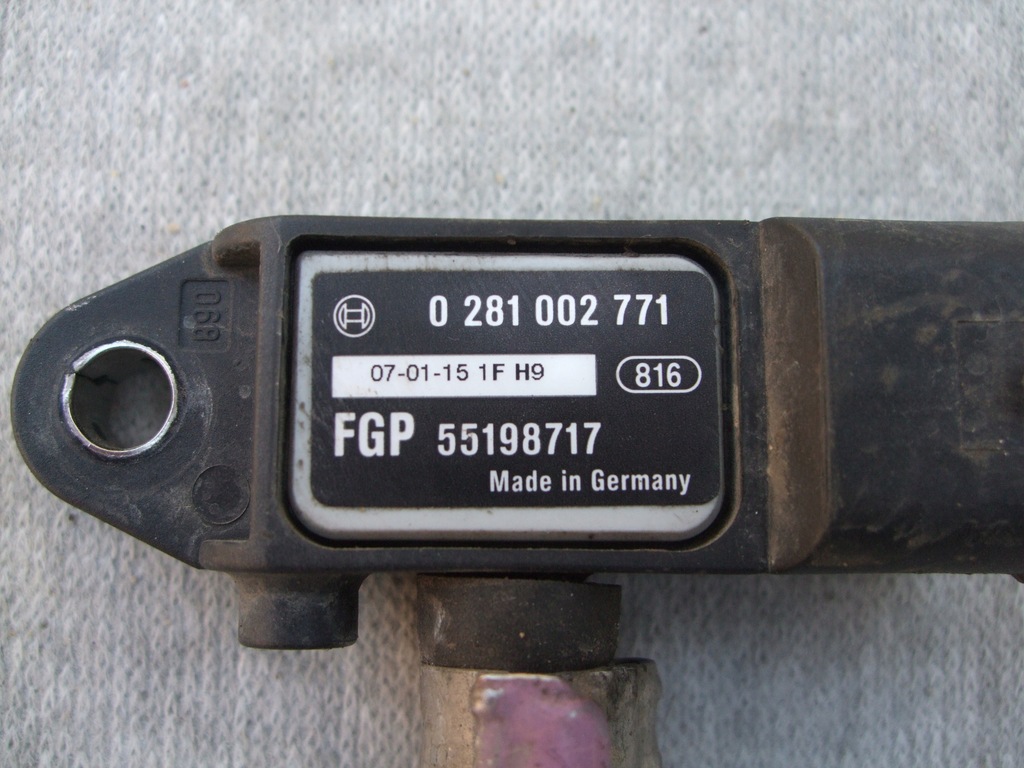 CZUJNIK CIŚNIENIA DPF FIAT DOBLO 1.3 JTD 08 7619828897