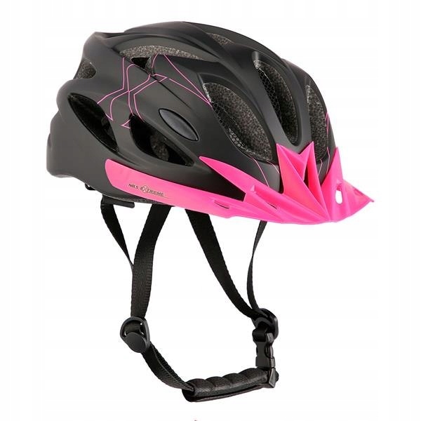 MTW291 CZARNO-RÓŻOWY ROZM. M (51-60CM) KASK NILS E