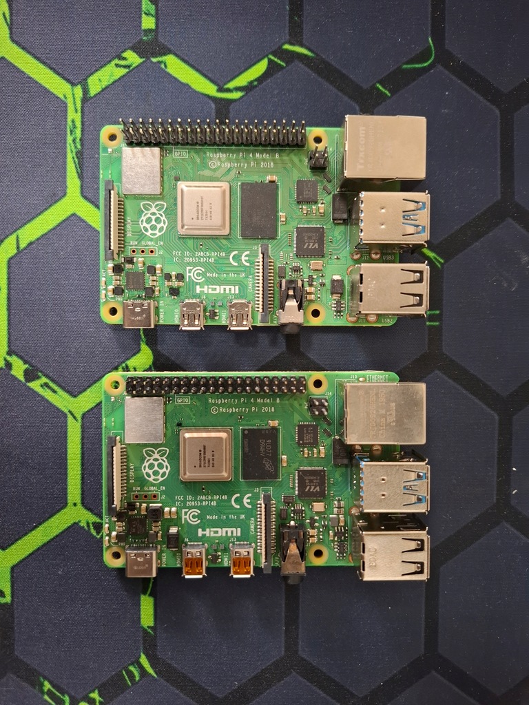 Mikrokomputer Raspberry Pi 4 Model B wersja 4 GB i 1 GB RAM uszkodzone