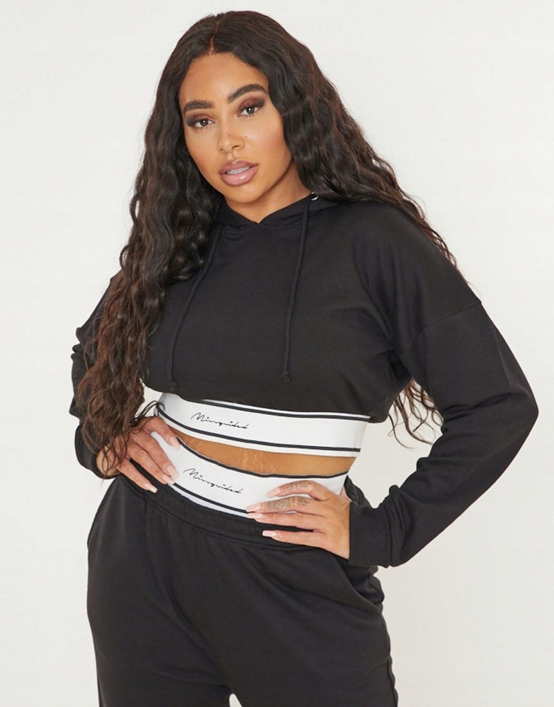 10B177 MISSGUIDED__MK1 KRÓTKA BLUZA LOGO__48