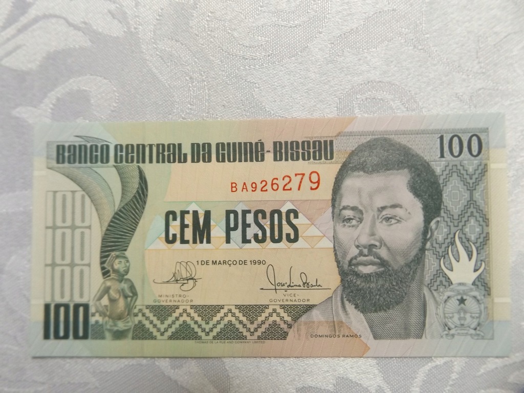 Gwinea Bissau 1990 r. Banknot 100 Pesos stan UNC