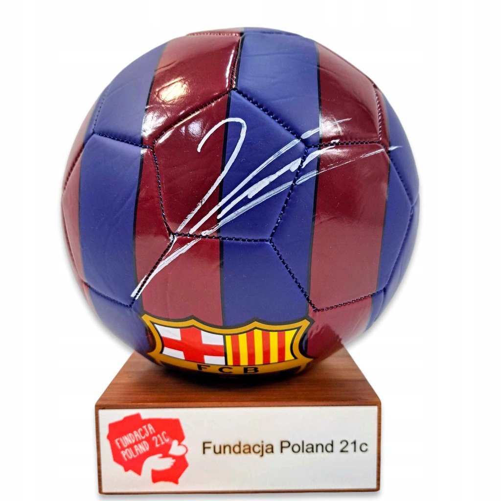 Lewandowski - FC Barcelona - piłka z autografem (zag)