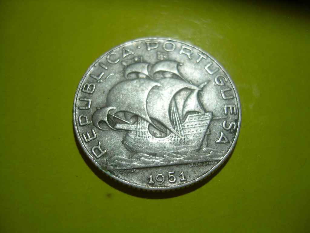 Srebro Portugalia 2,5 escudo 1951
