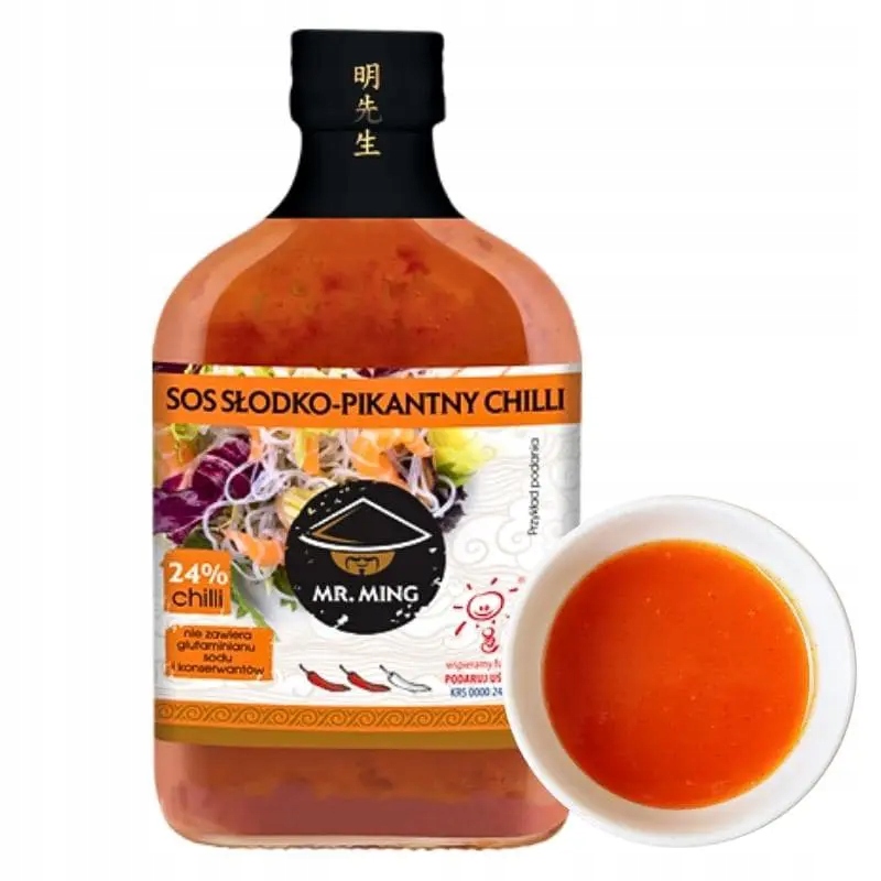 Sos chilli słodko-pikantny ostry sos 175ml Mr Ming Tajlandia