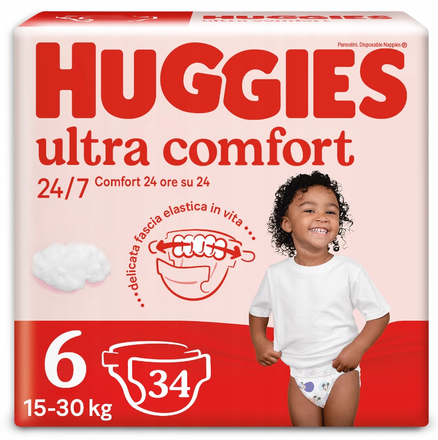 Pieluszki Huggies ultra comfort r. 6(15-30kg) 34szt