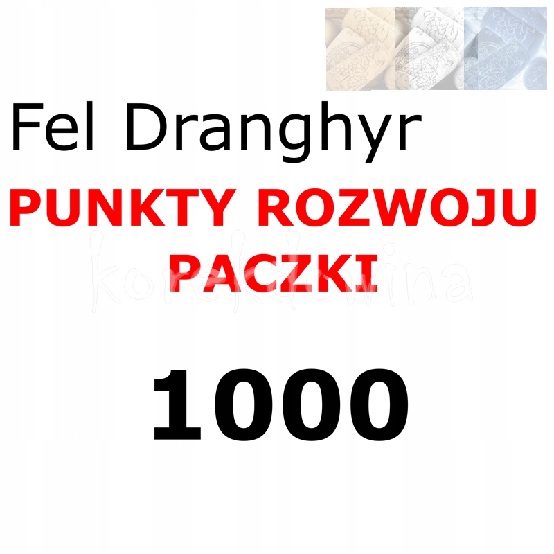 1000PR do INWENTARZA PACZKI FOE F Fel Dranghyr FORGE OF EMPIRES