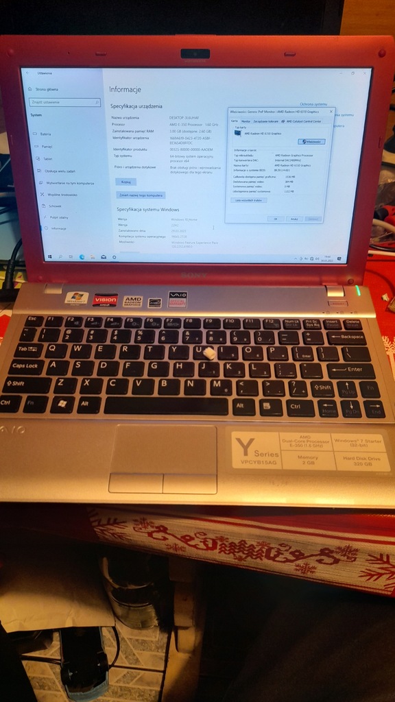 Laptop Sony Vaio PCG-31311W 11,6 " AMD E 4 gb