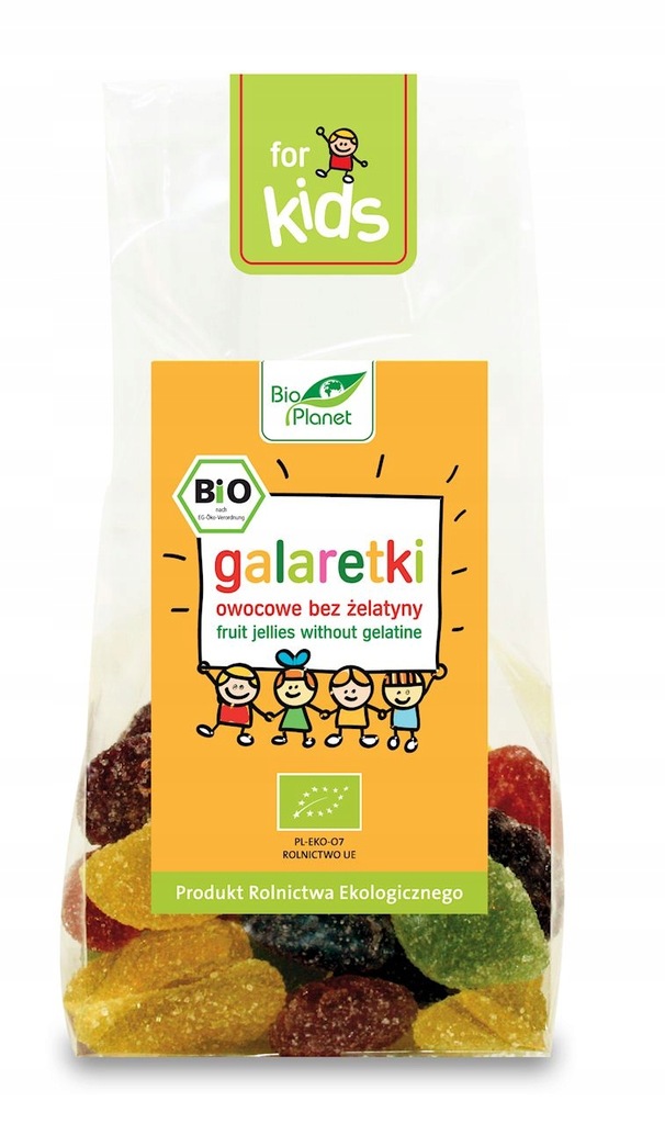 BIO PLANET Galaretki owocowe bez żelatyny BIO 100g