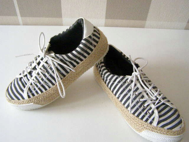 HEAVENLY FEET espadryle damskie w paski 37