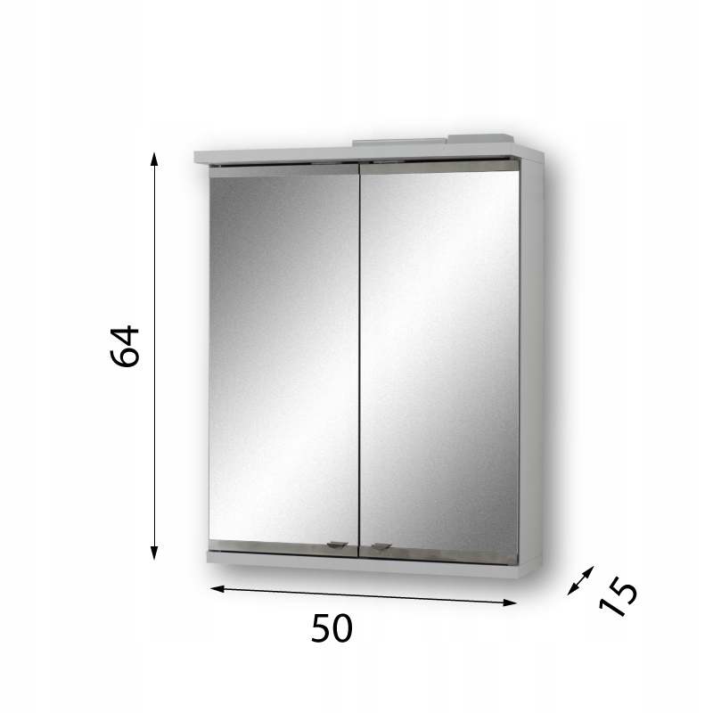 Купить Подвесной шкафчик для ванной комнаты с зеркалом. РИКО 50 LED: отзывы, фото, характеристики в интерне-магазине Aredi.ru