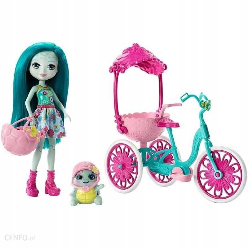 MATTEL ENCHANTIMALS LALKA + ROWER+zwierzatko