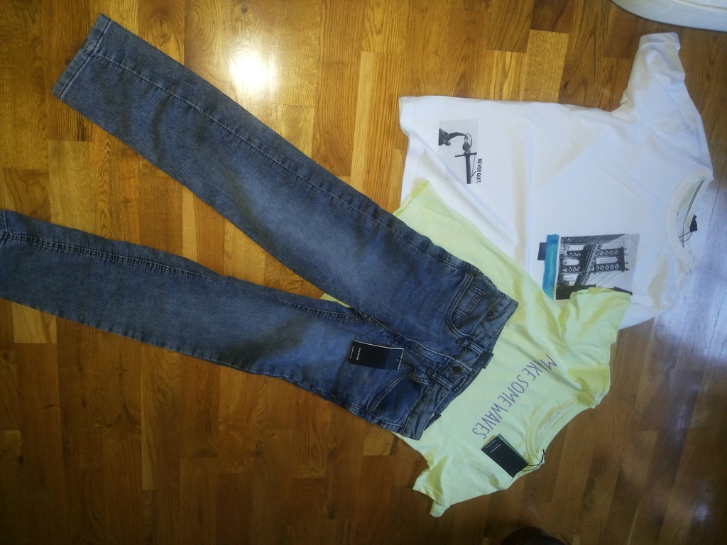 RESERVED SPODNIE jeansy REGULAR 2 T-shirt 146 cm