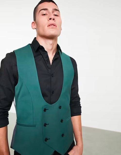 NOOSE&MONKEY KAMIZELKA MĘSKA WE WZÓR KHAKI 48 112