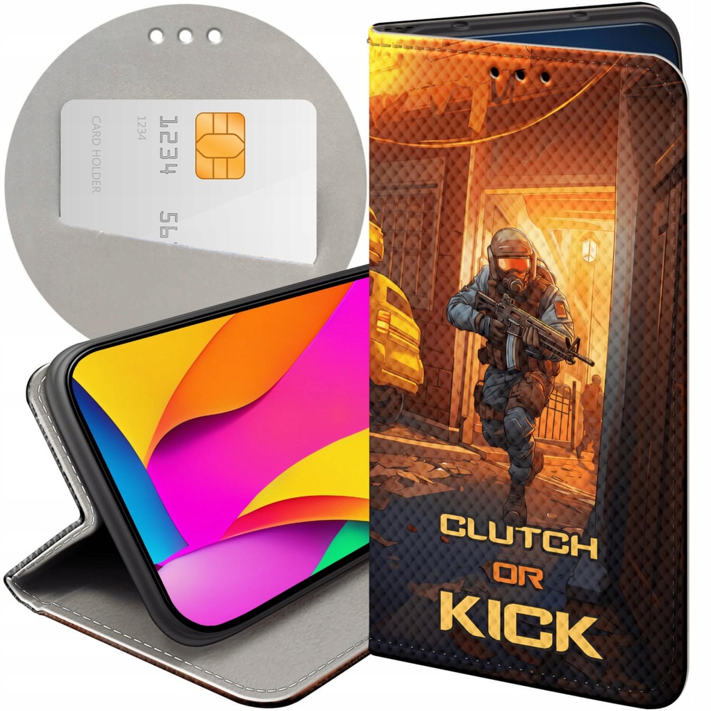 ETUI Z KLAPKĄ DO OPPO RENO 8 5G WZORY CS GO COUNTER-STRIKE FUTERAŁ CASE
