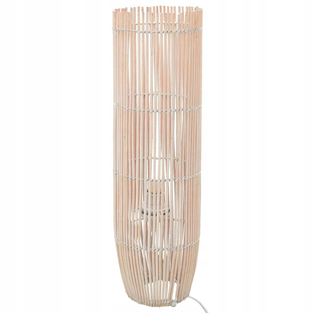 Lumarko Lampa podłogowa, wiklina, biała, 61 cm, E2