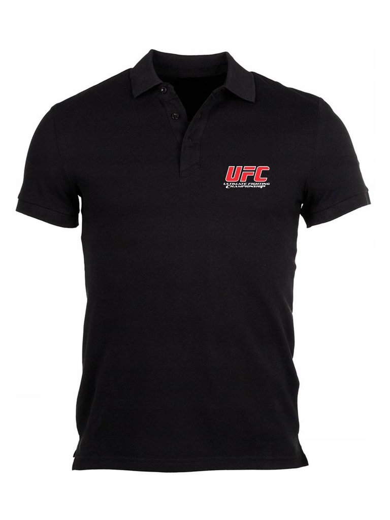 KOSZULKA POLÓWKA UFC POLO MĘSKA CZARNY XL