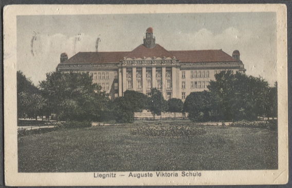 Legnica, Szkoła Augusta Viktoria, ok.1918r.
