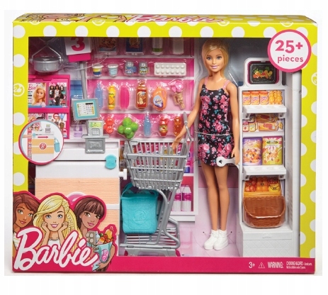 Barbie supermarket zestaw z lalką (FRP01)