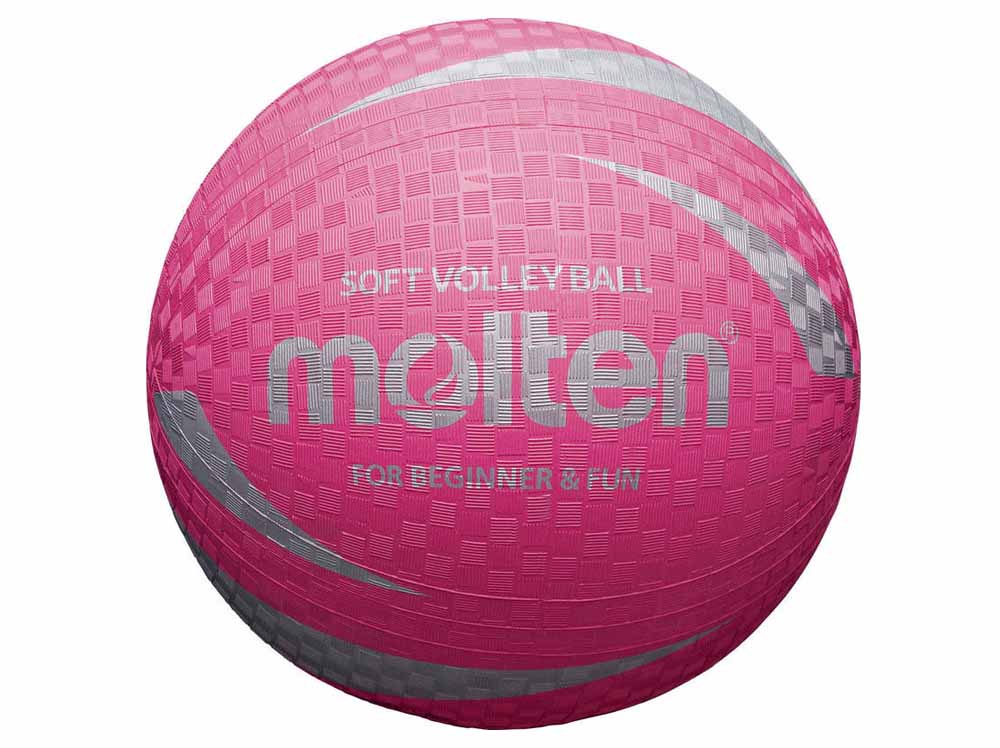 Piłka MOLTEN Soft Volley S2V1250-P różowa gumowa