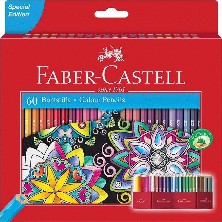 Faber-Castell kredki ołówkowe 60 kol. zamek 111260