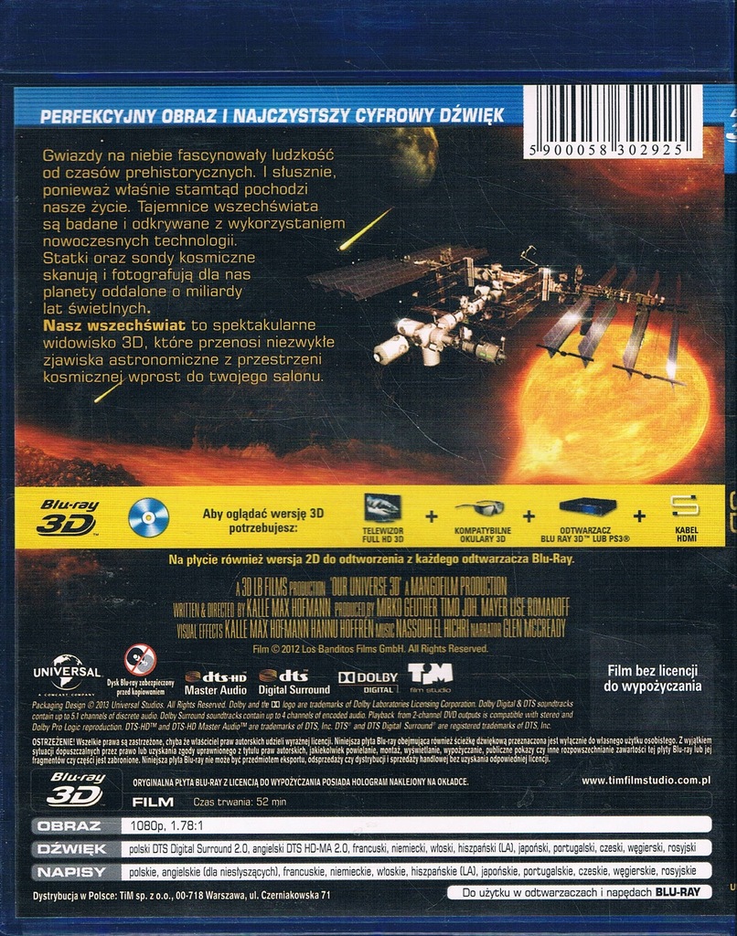 Купить НАША ВСЕЛЕННАЯ [BLU RAY] + 3D: отзывы, фото и характеристики на ...